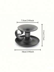 1 件铁黑色手持烛台，金属浪漫烛光晚餐烛台，适用于餐厅、圣诞节、万圣节、感恩节 - 彩色 - 查看 7