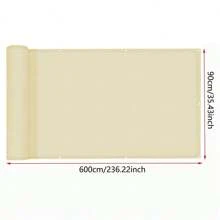 Clôture de confidentialité opaque, protecteur d'écran de confidentialité de balcon imperméable - bouclier UV pour les garde-corps d'appartement, les patios, les terrasses extérieures, les porches (beige)