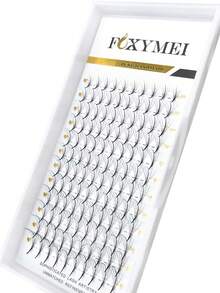 FOXYMEI 12 Reihen Wischige Vorbereitete Fächer Wimpern C/D Krümmung 5D 7D 9D Spike Wimpernverlängerung 8-15mm Hochwertige Wimpernbüschel Importierte Materialien Vorbereitete Volumen Fächer Wimpern Weich Leicht Natürlich Falsche Wimpern Wimpernbüschel, Einzelwimpern, Künstliche Wimpern
