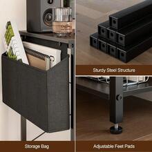 100x80 Cm L Shaped Gaming Desk With Reversible Storage Shees Computer Desk Home Office Corner Study Writing Table With Hutch Study Black - Black - View 7