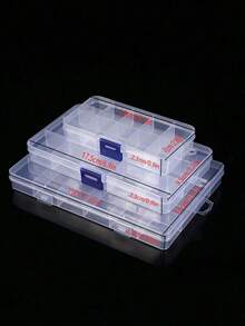 Detachable/Fixed Translucent Multi-Compartment Jewelry Organizer, Earring/Ring/Necklace Display Case, Multi-Functional Dustproof Box, Earrings, Rings, Ear Stud Box, Plastic Compartment Organizer Box For Bead, Rings, Jewelry, Screws, Handicraftstravel Essentials Vacation Summer Holiday Back To School School Stuff Bag For School Travel Bag For Women Makeup Bag For Travel - Clear - View 7