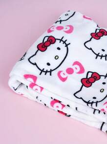 Sanrio 1 pieza Pantalones de pijama suaves de franela con estampado de Hello Kitty con licencia para mujeres, forrados térmicos, ropa de estar en casa cálida y casual, adecuado para primavera/otoño, estampado de dibujos animados, regalo de moda para amigos, novia, Acción de Gracias, Navidad, Halloween