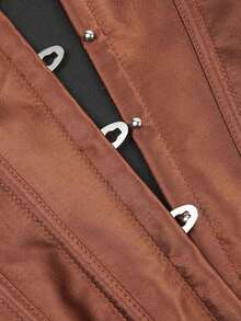 Women's Fishbone Shaping Bustier Crop Top, Waist Cincher Tight Top, New Year Party, Valentine's Day, Holiday Tops, Corset Top, Halloween Costume - Multicolor - View 9