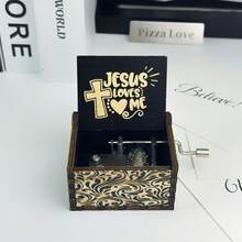 Imagine Music Box-Hand Wooden Music Box Music Box-Unique Gifts For Boyfriend, Girlfriend, Husband, Wife, Halloween, Birthday, Mother's Day, Christmas - Multicolor - View 10