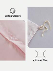 2/3 pièces Ensemble de housse de couette style romantique français, ensemble de housse de couette imprimé de roses charmantes, 1 pièce de couette avec 1/2 pièces de taies d'oreiller, doux et respirant, élégant et charmant couvre-lit décoratif pour chambre à coucher ou dortoir, convient parfaitement aux lits simples, doubles, queen et king