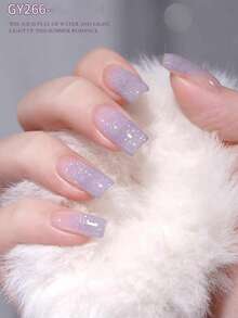 12 件 2025 新款情人节礼物春夏冰糖碎钻细闪星光闪耀炫彩梦幻精致透明凝胶指甲油，夏季色彩搭配细磁粉用于美甲，搭配底漆和面漆，需要紫外线，植物基凝胶 12 色套装适合初学者、家庭、办公室、通勤、约会、无病毒，沙龙级风格，可保持 28 天。