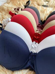 Traditional Basic Bubble Cup Bra Plain Microfiber Direct From Factory Comfortable - Blanco - Ver 4