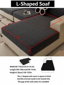 1pc Stretch Sofa Cover, Anti-Slip Anti-Spill Full Coverage Fabric Thickened 4-Season Sofa Seat Cushion Cover, Machine Washable, Pet Friendly, Fits For Bedroom, Office, Living Room, L-Shaped And 1/2/3/4 Seater Sofas - Moon Gray - View 17