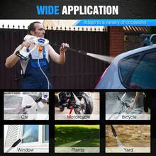 Vandise Cordless Wireless High Power Pressure Washer Jet Wash Car Patio Cleaner With Li-Ion Battery, Adjustable Nozzls, Accessories, 5M Hose Cordless Pressure Washer, 21V Portable Electric Pressure Washer, 45Bar/6534PSI, With A 5 - Meter Flexible Hose And 1 * 1500mAh Battery, Used For Car Washing, Cleaning, And Irrigation. - 白色 - 查看 10