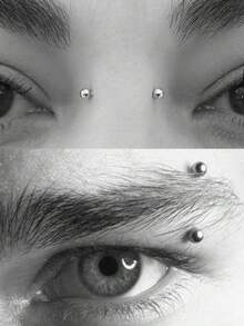 160 件无穿孔假鼻唇贴一次性肚脐眉唇穿孔饰品无穿孔耳环纽扣贴纸 3 毫米/4 毫米 - Face Sticker - 查看 5