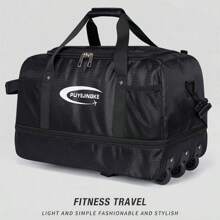 1pc Premium Multi-Functional Expandable Travel Luggage Bag With Wheels, Foldable Travel Duffel Bag, Upright Roller Backpack, Convertible Shoulder Tote With Large Capacity, Suitable For Outdoor Activities Like Camping, Adventure, Party, Travel, Business Trip