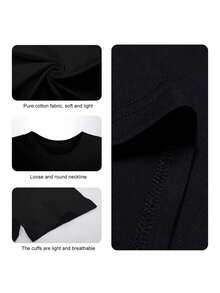 Single Taken Mentally Dating JJ Print T-Shirt, 100% Cotton, Casual Crew Neck, High Stretch Knit Fabric, Regular Fit, For Adults, All-Season Wear - Black - View 6