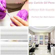 UPZIGS 50 Pcs Empty Cuticle Oil Pen, 3ml Travel Size Nail Oil Pen Bulk, Disposable Twist Pens With Brush No Leak, DIY Nail Care Kits For Nail Salon