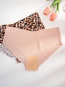 21pcs/Pack Women's Solid Color Self Adhesive Comfortable Bikini Briefs