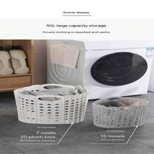 1pc Multifunctional Foldable Dirty Clothes Basket, Laundry Hamper With Handle, Wall-Mounted Storage Basket