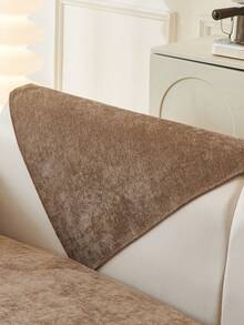 1pc All Season Sofa Cushion Cover, Modern Minimalist Non-Slip Sofa Seat Protector, Dust-Proof And Washable Sofa Slipcover, Brown Soft And Fade-Resistant, Pet-Friendly, Fits L-Shaped And 1/2/3/4 Seater Sofas For Bedroom, Office, Living Room - Brown - View 7