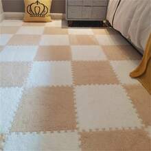 12pcs Solid Color Non-Slip Interlocking Carpet Tiles, Modular Floor Mats For Living Room, Bedroom Gifts Birthday Graduation - Multicolor - View 22