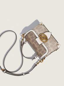 Bolso con estampado, bolso de mano con forma cúbica de moda, bolso de hombro clásico, bolso cruzado elegante, bolso de mano de marca de lujo, bolso de mujer de alta gama, bolso de hombro/mensajero de verano, bolso cruzado de color borgoña con forma de almohada y ligero