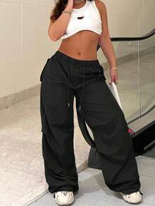 Pantaloni cu design în aer liber, ocazional, de mărime plus, confortabili