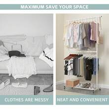 Telescopic Clothes Drying Racks - White - View 10