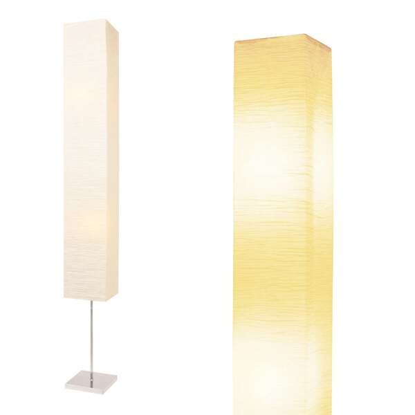 Lámpara de pie de papel, lámpara de pie japonesa con pantalla de papel de arroz, lámpara de pie de esquina con farol de papel para dormitorio, oficina y sala de estar - beige (cuadrada)