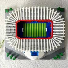 Set de blocuri de construcție pentru stadioane sportive de renume mondial - Model arhitectural de stadion de fotbal în miniatură, jucărie DIY cu microblocuri pentru fani ai sportului
