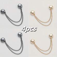 2/4/6/8/10 对磁性夹式袖口，开衫纽扣，用于裤腿和袖子，可拆卸，无需钉或缝，金属夹用于长度和收紧