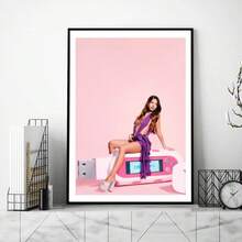 1 件可选画框斯堪的纳维亚时尚墙面艺术 Emilia Mernes Mp3 歌手高清帆布海报和印刷品家居卧室客厅装饰 - 彩色 - 查看 43