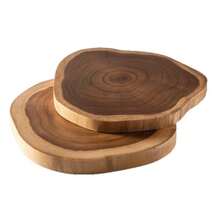 1 块原装切割相思木砧板，圆形木质砧板，精致无拼接相思木砧板，可翻转圆形熟食板，甜点盘，牛排托盘，必备厨房配件，直接接触食物