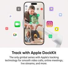 Insta360 Flow 2 Pro - 可折叠 AI 手机云台，通过 Apple DockKit 在 200 多个应用程序中跟踪，多人跟踪，360º 平移跟踪，内置三脚架/自拍杆，便携式稳定器