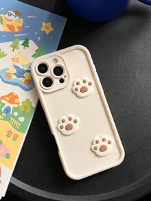 磨砂 3D 熊掌形手机壳，可爱卡通设计，兼容 11、12、13、14、11 Pro Max、12 Pro Max、13 Pro Max、14 Pro Max、XR、15、15 Pro、15 Pro Max、16、16 Pro、16 Pro Max；也兼容三星 Galaxy/Redmi/Oppo/Vivo/OnePlus/Honor 防水防震防摔防刮