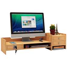 Wooden Desk Organizer With Drawers Office Supplies Computer Desktop Tabletop - 1 - View 4
