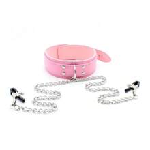 1pc Adult Products Erotic Collar Nipple Clip Punishment Leash Femdom Props Male And Female Masochistic Breast Sm Product