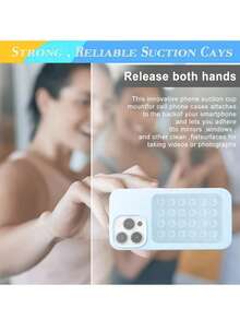 1/4 件硅胶手机粘性手柄，防滑硅胶粘性手机支架，粘性手机壳支架，免提手机配件支架，用于自拍和视频，多功能手机配件，适合所有型号