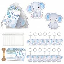 49 pezzi di portachiavi, etichette regalo e decorazioni per feste, contenente 16 portachiavi a forma di farfalla, 16 cartoncini a forma di farfalla, 16 sacchetti in organza e 10 m di corda per decorazioni per feste