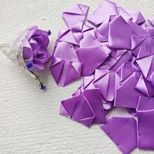 100 片丝带玫瑰花瓣永久花丝绸适用于 DIY 花束手工礼品材料 - 彩色 - 查看 13