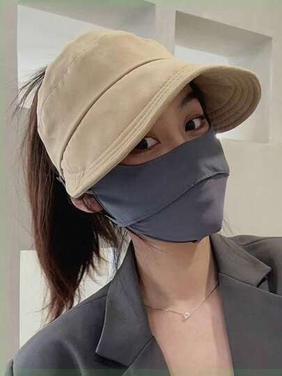 1 pezzo Cappello da sole con visiera larga per donna, protezione anti-UV, leggero e traspirante, pieghevole, adatto per attività all'aperto, ciclismo, guida