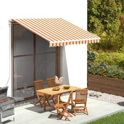 Tessuto di ricambio per tende da sole giallo e arancione 3x2,5 m Tenda da sole per balconi Tenda da sole per esterni Tende da sole retrattili Tende da