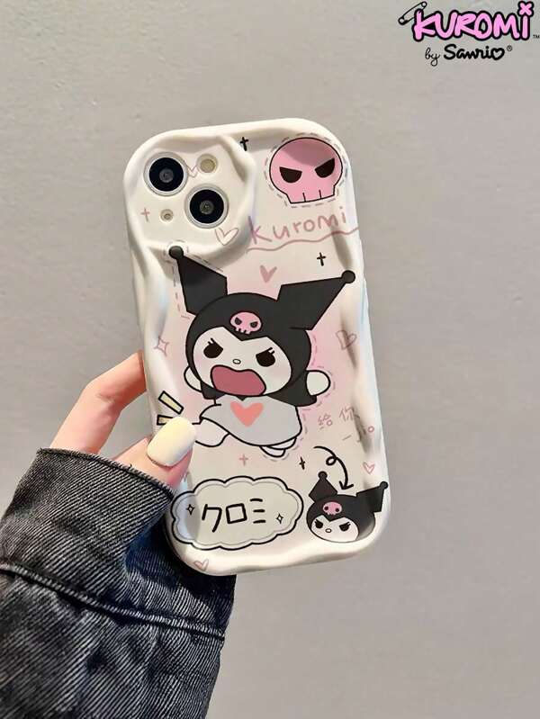 Sanrio 可爱 Ins 风格 Kuromi 手机壳，简约卡通图案，纤薄防震，适用于 11 12 13 14 15 16Pro/Pro Max/Plus 和 X/XS/XSMAX/XR，适合学生/日常使用，送给闺蜜/朋友的礼物
