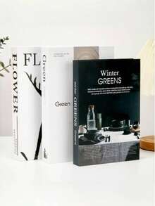 1pc/3pcs/6pcs Sách giả trang trí có thể gập lại cho gia đình, Sách trang trí hiện đại sang trọng thiết kế không chức năng, Bìa cứng (không thể mở), Dùng cho giá sách, phòng khách, lối vào, bàn cà phê - Nhiều màu - Xem 2