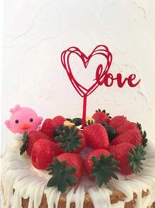 10pcs Heart-Shaped Cake Top Decoration, A Love-Themed Birthday Party Decoration For Cupcakes, Desserts And Celebration Events