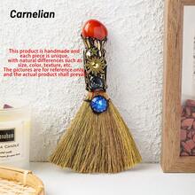 1pc Crystal Heart Shape Magic Broom Natural Amethyst Quartz Stone Craft Witch Broomstick Divination Cleansing Home Decoration Christmas Gift - Heart Broom - View 24