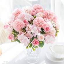 1/3PCS Artificial Flowers Silk Tea Roses Bouquet Chrysanthemum Plastics Plants Bridal Bouquet Valentine's Day Fake Plants Wedding Decoration DIY Wreath Material, Bride Holding Wrist Flower Decoration Accessories, Wedding Car Decoration, Lintel Arch Decoration, Home, Dining Room, Bedroom, Vase Decoration, Birthday Party Decoration Materials New Year Gifts,Fall Decor,Autumn