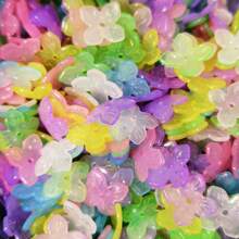 50pcs Colorful Acrylic Small Flower Bead DIY Bracelet, Keychain, Handmade Jewelry Supplies, Festival Gifts