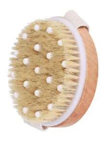 1 pieza Cepillo de baño exfoliante y de masaje suave con 1 pieza de bolsa con cordón colgante y 1 pieza de estropajo, Juego creativo para el baño para decoración del hogar y baño en verano