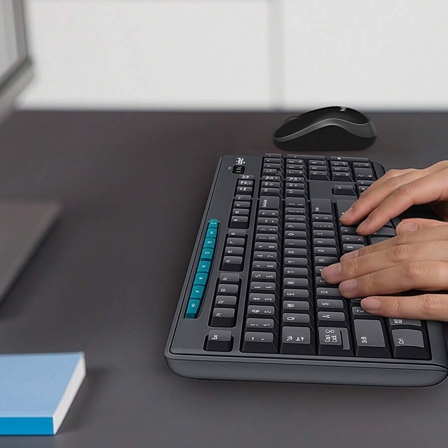 Logitech Teclado inalámbrico K270 - 108 teclas tamaño completo, diseño ultra delgado, escritura silenciosa para PC/Mac/portátil/escritorio, receptor USB plug & play, larga duración de la batería (conexión 2.4GHz) - Negro - Ver 1