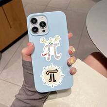 55Pcs Cartoon Pi Day Stickers Math Stickers Science Stickers Student Stickers Teacher Stickers Classroom Stickers Math Gifts Math Supplies Waterproof Vinyl Stickers Bulk For Skateboard Luggage Laptops Bumper Theme Party Supplies - Multicolor - View 6