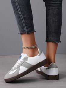 Neue Damen Lässig Sport Schuhe Farbblock Große Größen 36-45 Sneaker, Damen Lässig Sport Schuhe, Frühling Sommer Neuer Stil Mode vielseitige leichte atmungsaktive Schuhe, Schüler Rückkehr zur Schule Schuhe