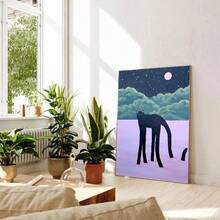 1pc Fun And Cute Couple Cat Poster Canvas Painting Modern Home Living Room Bedroom Study Room Home Decoration Wall Art Gift Optional Frame ,Wall Art With Frame - Multicolor - View 14