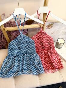 Women T-Shirts - Xanh và trắng - Xem 4